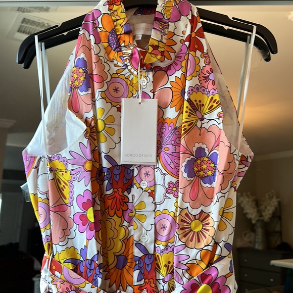 BORGO DE NOR Good Vibes Pink Biba Cotton Dress - Picture 8 of 16